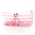 thumbnail image 1 of Bonita bolsa de lápices de Pantera Rosa, estuche para bolígrafos para niñas, bolsa de maquillaje, bolsa de papelería de PU con cremallera, suministros escolares Fivean unisex, 1 of 2