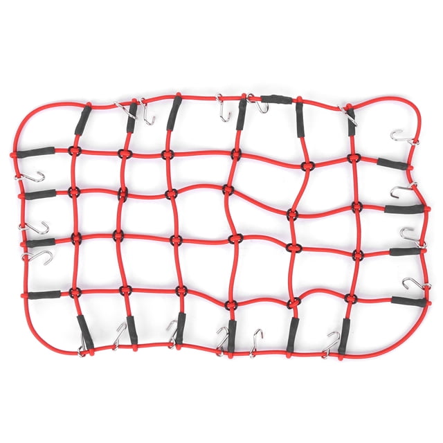 Luggage Roof Rack Net, High Reliability RC Luggage Roof Rack Net, Luggage Net For 1/8 1/10 RC Crawler Red