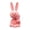Pink, variant on Flocked Parent-Child Rabbit Resin Figurine, Cute Animal Home Decoration Ornament, Craft Art Statue, Meaningful Gift Choice for Living Room Bedroom Desktop and Indoor Display