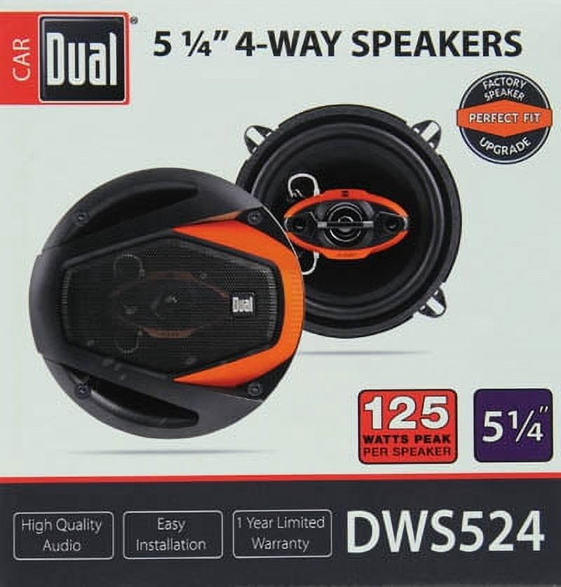 Dual DWS524 125W 5.25" 4-Way Speakers, New