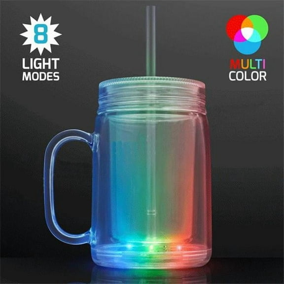 Blinkee LED Mason Jar Travel Mug