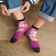thumbnail image 3 of Fuzoiu Cute Pink Axolotl A Print Adult Socks, Crew Moisture-wicking Socks, Unisex Cushion Crew Socks,Casual Sports Ankle Socks, 3 of 7