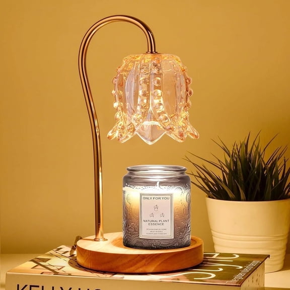 GOVVEP  Candle Warmer Lamp, Adjustable Timer & Dimmer and Height with 2 Bulbs, Bedroom Living Room Home Decor Wax Melt Warmer for Scented Wax, Birthday Gifts for Women, Mom Gifts Idea
