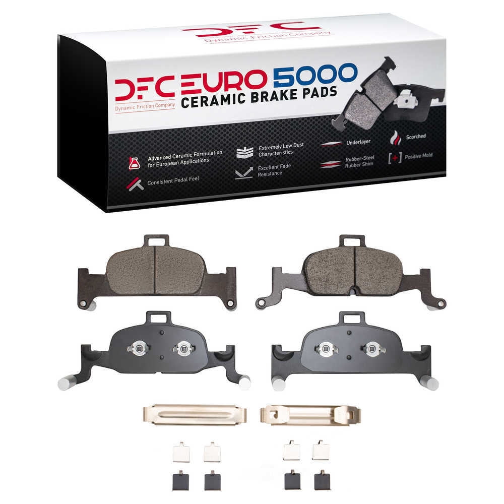 Dynamic Friction Company 1600-1897-01 DFC EURO 5000 Ceramic Brake Pads and Hardware Kit