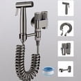 thumbnail image 3 of BUYISI Buse de Rinçage Haute Pression pour Toilettes Ensemble de Buses de Robinet de Salle de Bain Gris Foncé B, 3 of 9