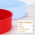 thumbnail image 4 of Uxcell 6 Pcs Round Cake Pans 4" Silicona Antiadherente Molde de Pastel de Liberación Rápida para Cupcakes Pan de Pan, Rojo, 4 of 5