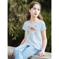 thumbnail image 2 of Flamingo Illustration T-Shirt Juniors -Image by Shutterstock,  Medium, 2 of 4