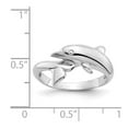 thumbnail image 2 of 14k White Gold Solid Polished Dolphin Ring Size 6.75 Ring for Women - 2.7 Grams, 2 of 2