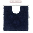 thumbnail image 5 of Home Weavers Modesto Collection Toilet Rugs U Shaped Contour Rug, Extra Thick Bathroom Rug, Non-Slip Contour Mat for Bathroom, 100% Cotton Soft & Absorbent, Machine Washable, 20"x20" Contour, Navy, 5 of 9