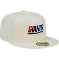 thumbnail image 3 of Men's New Era Cream New York Giants Chrome Color Dim 59FIFTY Fitted Hat, 3 of 6