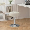 thumbnail image 4 of vhibuon ® Adjustable White Vanity Stool  Swivel Vanity Stool Chair for Makeup Room  Small Stool Chair for Vanity Bathroom  Round Ottoman, 4 of 7