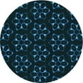 thumbnail image 1 of Ahgly Company Machine Washable Indoor Round Transitional Night Black Area Rugs, 5' Round, 1 of 7