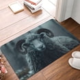 thumbnail image 5 of Balery Moody Ram Portrait Doormat, Durable Flannel Fabric, Waterproof Stain and Fade Resistant, Low Profile,Indoor Outdoor Door Mats, Easy Clean Patio Entrance Mat, 16x24in, 5 of 9