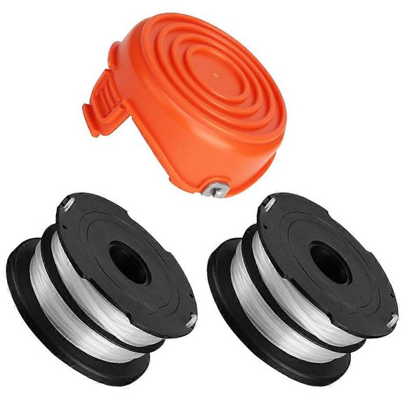 y4l 2 Replacement Spool + 1 Spool Cap for Black & Decker GH750 g1R GH710 GH700 Lawn Mower, DF-06