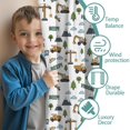 thumbnail image 3 of Blackout Kids Curtains,Cartoon Construction Vehicles Trees White Pattern Childrens Insulated Curtains Set Of 2,Bedroom Essentials,Toddler Room Decor 42"x54", 3 of 5