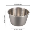 thumbnail image 5 of Wosthever Taza de salsa para mojar, vajilla de acero inoxidable 304, porción de condimento de 4oz, mermeladas de bebida, de condimento para Cocina y Comedor Pequeña, 5 of 5