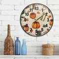 thumbnail image 3 of Yayeee Wall Clock Battery Operated 11.9" Silent Non-Ticking for Living Room, Beige Fall Coffee, 3 of 8