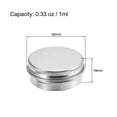 thumbnail image 2 of Uxcell Latas redondas con tapa de tornillo de 0.33oz, contenedores de estaño, tono plateado, paquete de 12, 2 of 6