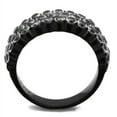 thumbnail image 3 of Luxe Jewelry Designs Women's IP Black Stainless Steel Ring with AAA Grade CZ Stones - Size 9, 3 of 4