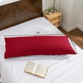 thumbnail image 2 of Bare Home Body Pillowcase - Envelope Closure - Ultra Soft - Double Brushed - Red, 2 of 6