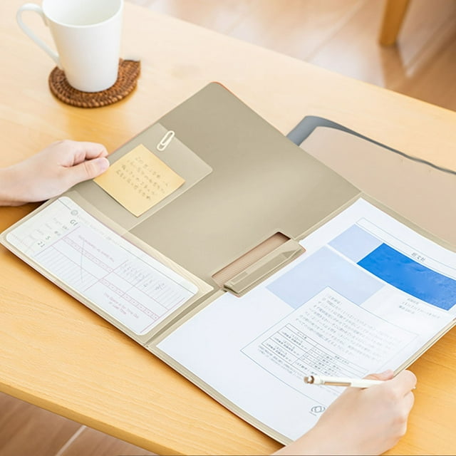 Cqxid Foldable Plastic File Clipboard Profile Clip Folder A4 Letter Size Clipboard With Cover Folder 360 Flip Writing Pad Clipboard Padfolio File Folder Desktop Organizer School