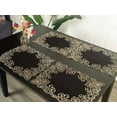 thumbnail image 4 of Placemats Set of 12 for European Dining Table, Table Placemats, Rectangular PVC Vinyl, 12x18 Inches - Black Gold, 4 of 8
