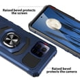 thumbnail image 5 of TJS Phone Case for T-Mobile Revvl 7 Pro 5G, [Military Grade] Robotic Magnetic Support Car Mount Metal Ring Holder Kickstand Cover (Blue), 5 of 5