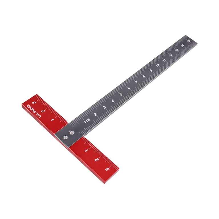 T Angle Ruler / Aluminum Alloy / Precise Angle Measuring Tools UA 90042 for Model Making Tools Art Frame Drawing Tools DIY Hobby, Size: 170 mm x 85 mm