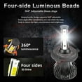 thumbnail image 6 of For Honda Ridgeline 2006-2014 Front White LED Headlight High Low Beam Bulbs, 6 of 8