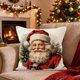 thumbnail image 4 of Herunwer Christmas Pillow Cover Winter Holiday Throw Pillows Christmas Decor Cushion Cases for Sofa Couch Home Décor, Pillowcases Farmhouse for Christmas Couch Bed, 4 of 6