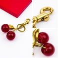 thumbnail image 2 of Soda Candy Cherry Bag Charm Purse Cute Keychains for Women Car Keyrings Leather Handbags Made of Metal Hardware and Glittering Resin, 2 of 7