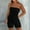 Black, variant on Womens Tube Rompers Summer Strapless Basic Sleeveless Ruched Stretch Classic-Fit Rompers Slim Fit Shapewear Strapless Bodycon Tube Romper Bodysuit Strapless Tube Bodycon Shorts Jumpsuit