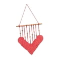 thumbnail image 3 of Tapiz tejido de hojas, borlas de hojas, macramé bohemio, arte de pared colgante, decoración rosa, decoración de pared para dormitorio de boda, sala de, 3 of 8