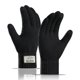 thumbnail image 1 of Guantes gruesos de terciopelo para invierno, cálidos y de poliéster, 21 x 11 cm, compatibles con pantallas táctiles, con estampado de piña., 1 of 5