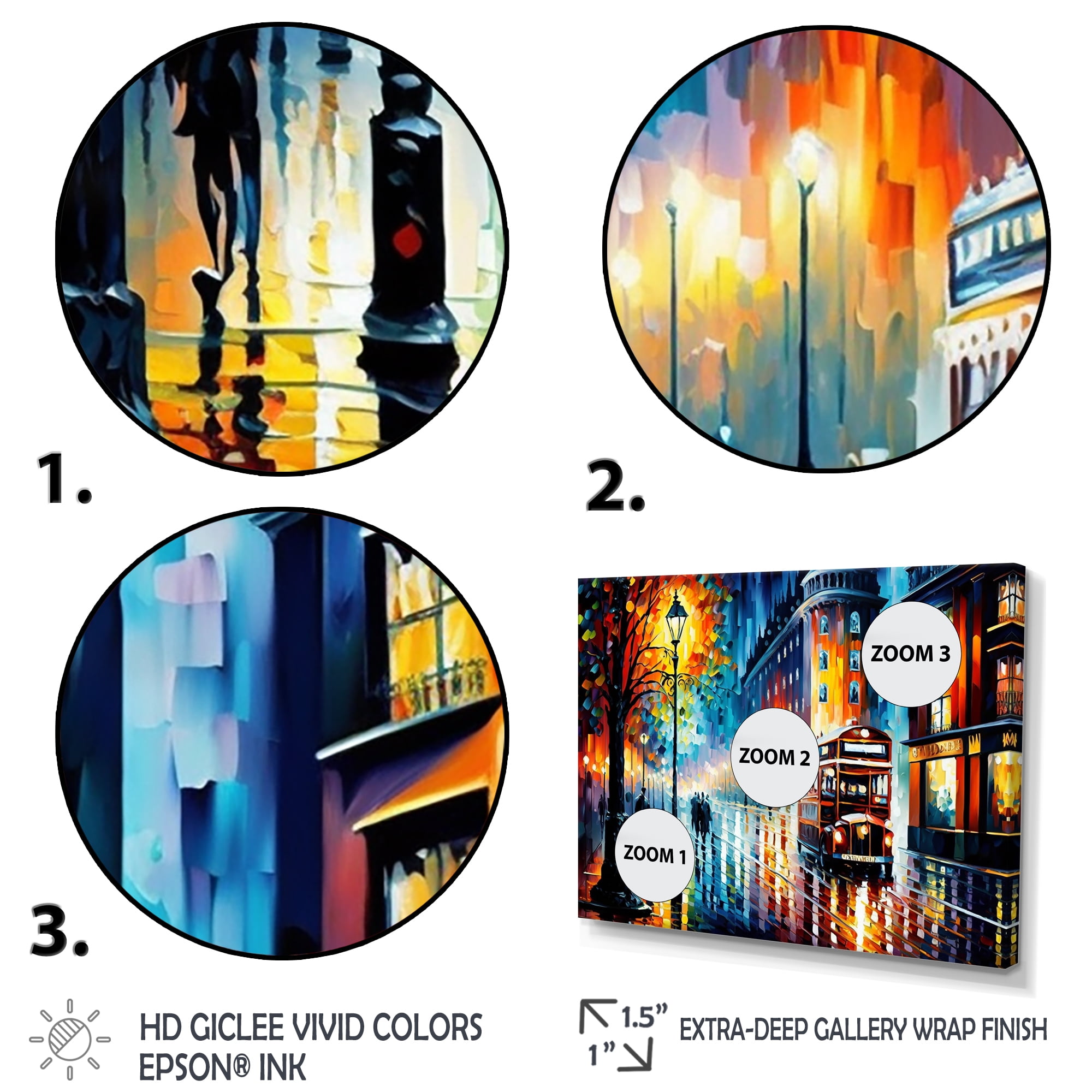 Designart Colorful City In London I Canvas Wall Art