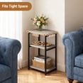 thumbnail image 4 of M optimized 3 Tier End Table with Storage, Side Table Sofa Couch Table, Night Stand Storage Shelf, with Durable Metal Frame for Living Room, Bedroom, Bathroom, 4 of 9
