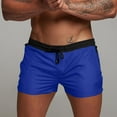 thumbnail image 2 of Miluxas Men's Workout Running Shorts Quick Dry Lightweight Gym Yoga Shorts Blue XL(XL), 2 of 4