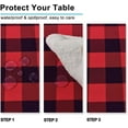 thumbnail image 3 of Checkered Tablecloth Rectangle - Stain Resistant, Waterproof and Washable Table Cloth Gingham for Outdoor Picnic, Holiday Dinner, 60 x 120 Inch, Black and Red, 3 of 6