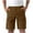 Brown, variant on Havenre Long Cargo Shorts for Men with Multi-Pockets Relaxed Fit Casual Knee Length Button Elastic Waist Work Short Pants Loose Straight Leg Athletic Shorts Army Green XL