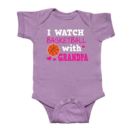 

Inktastic I Watch Basketball with Grandpa Gift Baby Boy or Baby Girl Bodysuit