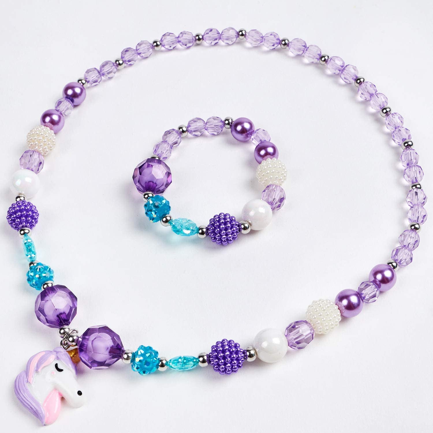 6 Pcs Girls Princess Necklace Bracelet 