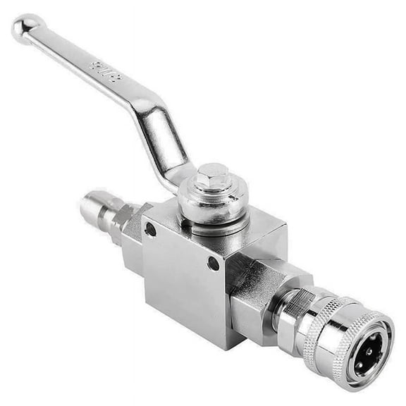 4500PSI Ball Valve Kit Switch with 3/8Inch Quick Plug Connector for Pressure Washer Hose Pump