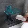 thumbnail image 4 of 1/2/3 piezas Jabonera de drenaje sin perforaciones Desagüe de baño Cristal Necesidades diarias del hogar Sin agua Jabonera Autoadhesiva, 4 of 8