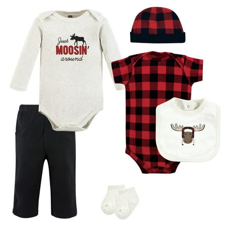 

Hudson Baby Unisex Baby Cotton Layette Set Winter Moose 6-9 Months