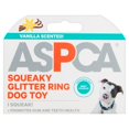 thumbnail image 2 of ASPCA Vanilla Scented Squeaky Glitter Ring Dog Toy, 9.5"x3", Orange, 2 of 4