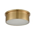 thumbnail image 2 of Atlas Lighting and Home 3-Light Flush Mount Ceiling Light Fixture - 14" - Satin Brass Finish, 2 of 4