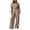 Khaki, variant on Womens Sweatsuits 2 Piece Set Comfort Drawstring Hooded Sweatshirt & Elastic High Waist Wide Leg Pants Suit Versatile Casual Track Suits Fashion Solid Color Suit Set with Pockets S