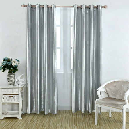Faux Silk Curtain 100 Blackout, 98 Inch Curtains
