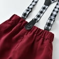 thumbnail image 3 of Sonducket Ceremonia de boda Evento Niños Camisa de manga larga Conjunto de pantalón general Fiesta Banquete Viajar Niños Tops Pantalones Kit conjuntos de ropa Amarillo 80cm, 3 of 6