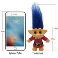 thumbnail image 4 of Lucky Troll Dolls,Vintage Troll Dolls,Christmas Dolls Chromatic Adorable for Collections, School Project, Arts and Crafts, Party Favors- 7.5 Tall(Include The Length of Hair (Blue), 4 of 5